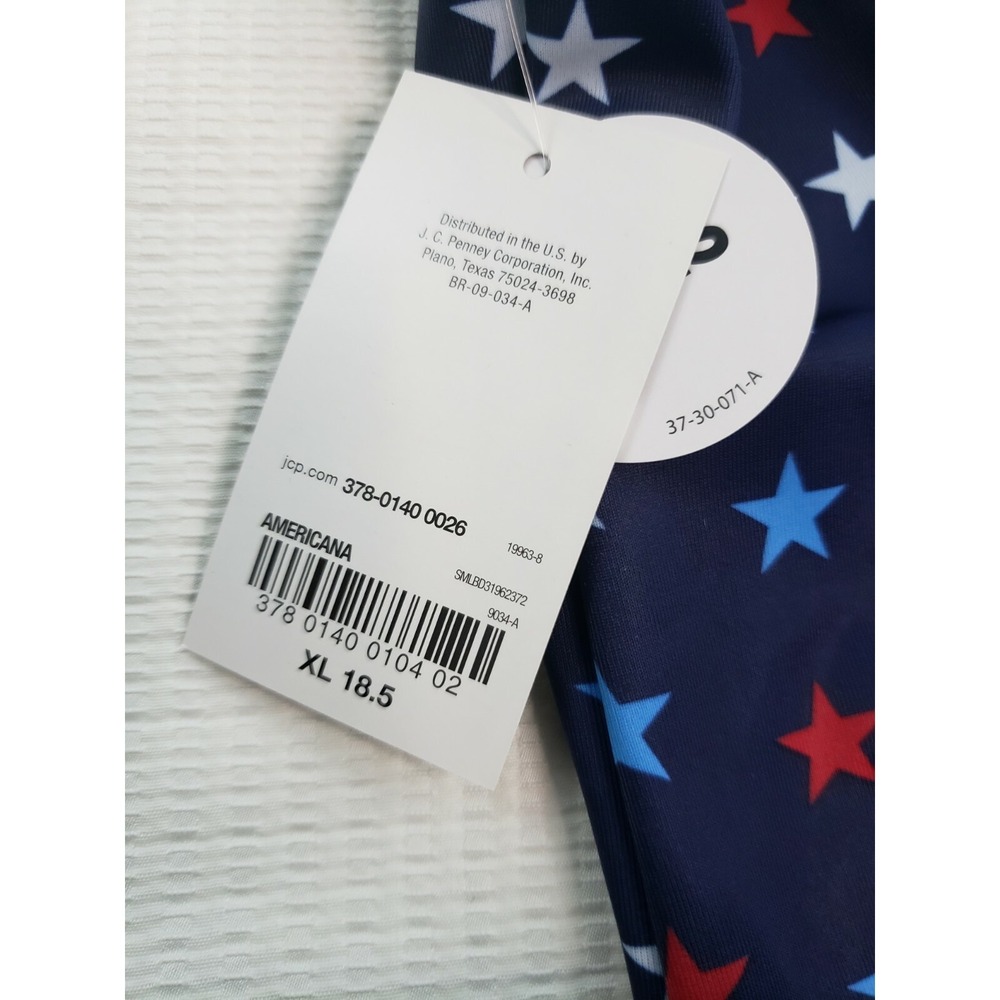 City Streets One Piece Swimwear Americana Stars Blue‎ Swimsuit swimwear XL 18.5 - Picture 7 of 13